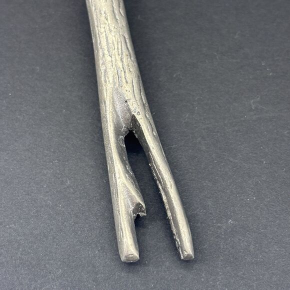 Vintage Aluminum Grey Tree Branch Twigs Serving Set Salad Mixing Spoons - Picture 10 of 16